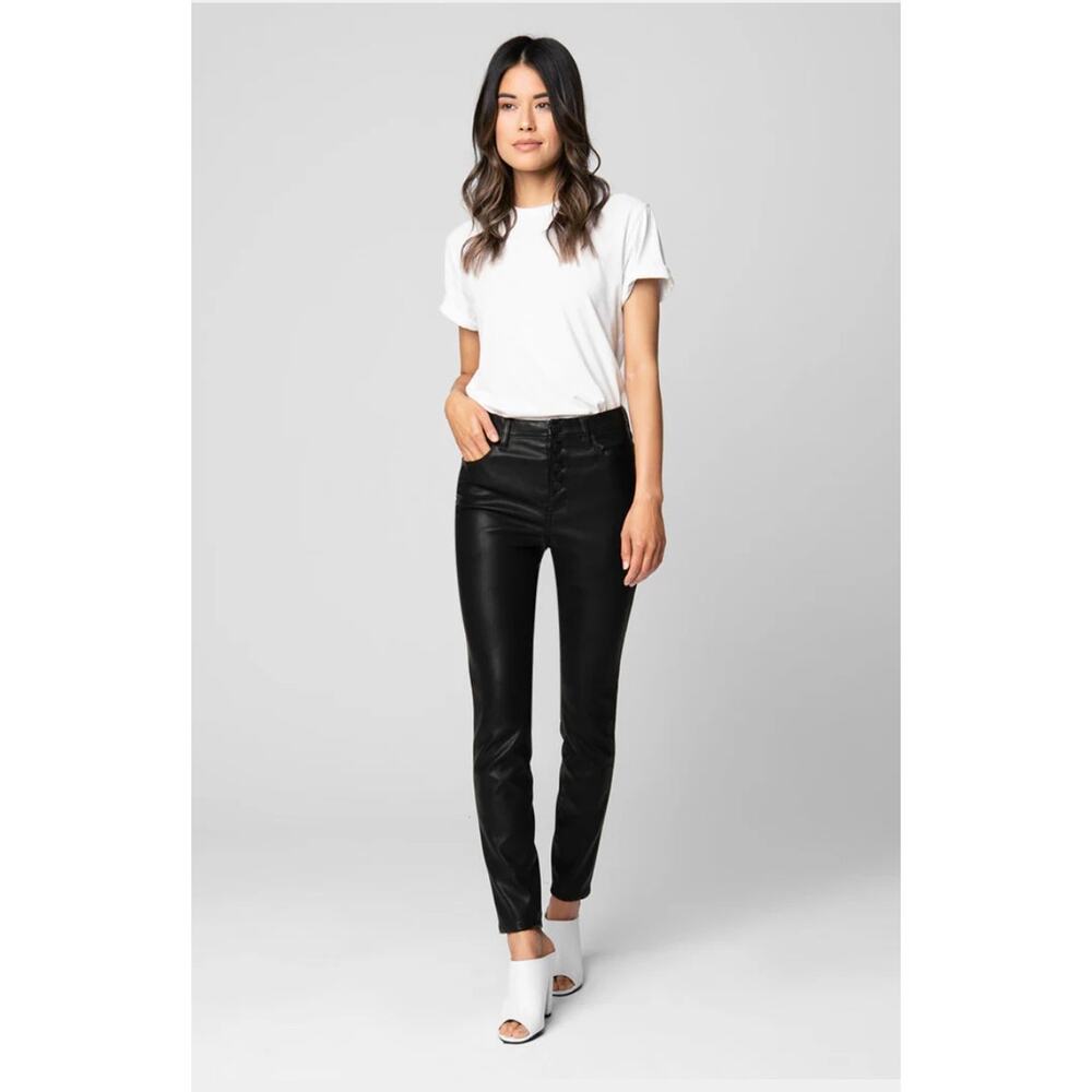Blank NYC by Free People Womens 30 Black High Rise Button Fly Skinny Pants NEW
